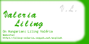 valeria liling business card
