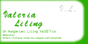 valeria liling business card